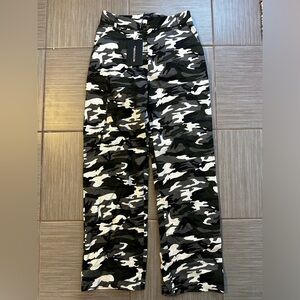 Brand new with tabs black white and grey camo cargos